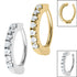 Steel Huggie Belly Clicker Ring - 7 Jewelled Pave Set