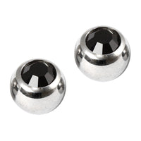 Steel Threaded Jewelled Balls 1.6x6mm