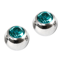 Steel Threaded Jewelled Balls 1.2x2.5mm
