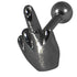 Black Steel Barbell with Black Steel Middle Finger 1.6mm