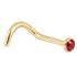 Zircon Titanium Jewelled Nose Stud (Gold colour)