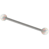 Steel Industrial Scaffold Barbell with Synthetic Opal Balls