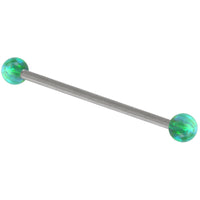 Steel Industrial Scaffold Barbell with Synthetic Opal Balls