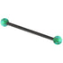 Black Steel Industrial Scaffold Barbell with Synthetic Opal Balls