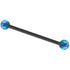 Black Steel Industrial Scaffold Barbell with Synthetic Opal Balls