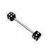 Acrylic Double Dice Barbell 1.6mm