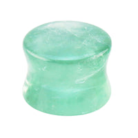 Green Fluorite Stone Double Flared Tapered Plug