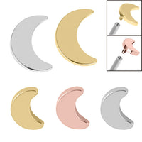 Titanium Crescent Moon for Internal Thread shafts in 1.2mm