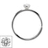 Sterling Silver Hoops - Claw-set Jewelled Nose ring H143