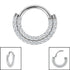 Titanium Hinged Pave Set Titanium Hinged Double Row Pave Set Eternity Clicker Ring