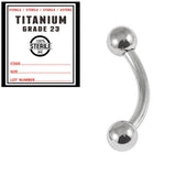 Sterile Titanium Externally Threaded Curved Bar 1.6mm with 4-4 balls