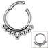 Steel Hinged Clicker Ring - Tribal 9 Ball