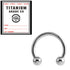 Sterile Titanium Circular Barbells (CBB) (Horseshoes)