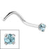 Titanium Claw Set Jewelled Nose Studs