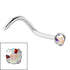 Titanium Claw Set Jewelled Nose Studs