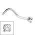 Titanium Claw Set Jewelled Nose Studs