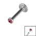 Titanium Internally Threaded Labrets 1.2mm - Titanium Bezel Set Jewelled Ball