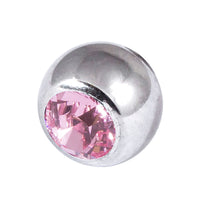 Titanium Threaded Jewelled Balls 1.2x4mm