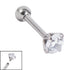 Titanium Internally Threaded Micro Barbells 1.2mm - Titanium Claw Set Round Jewel