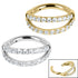 Titanium Double Jewelled Band Hinged Clicker Ring