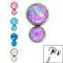 Titanium Bezel Set Duo Synth Opal Top for Internal Thread shafts in 1.2mm