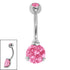 Belly Bar - Sophisticate - Steel Claw Set Double Jewel