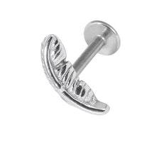 Steel Labret with Steel Quill Feather 1.2mm