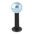 Black Steel Labret with Acrylic Pearl Ball 1.6mm