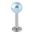 Steel Labret with Acrylic Pearl Ball 1.2mm