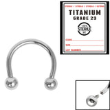 Sterile Titanium Internal Thread Circular Barbells (CBB) (Horseshoes)
