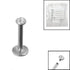 Sterile Titanium Internal Thread Jewelled Labret