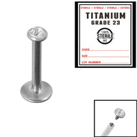 Sterile Titanium Internal Thread Jewelled Labret