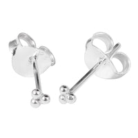 Sterling Silver Asia Trinity Ear Stud Earrings ES32