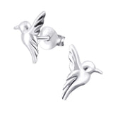 Sterling Silver Hummingbird Ear Stud Earrings ES123