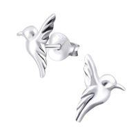 Sterling Silver Hummingbird Ear Stud Earrings ES123