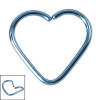 Titanium Continuous Heart Twist Rings
