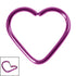 Titanium Continuous Heart Twist Rings