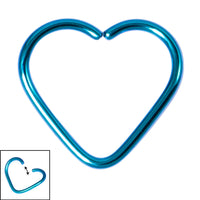 Titanium Continuous Heart Twist Rings