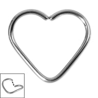 Titanium Continuous Heart Twist Rings