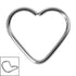 Titanium Continuous Heart Twist Rings