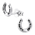 Sterling Silver Horseshoe Ear Stud Earrings ES111