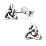 Sterling Silver Celtic Triangle Ear Stud Earrings ES133