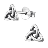 Sterling Silver Celtic Triangle Ear Stud Earrings ES133