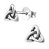 Sterling Silver Celtic Triangle Ear Stud Earrings ES133