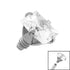 Steel Claw Set Jewelled Square for Internal Thread shafts in 1.2mm