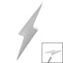 Steel Lightning Bolt for Internal Thread shafts in 1.2mm