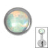 Titanium Bezel Set Opal Disk for Internal Thread shafts in 1.2mm