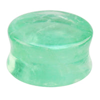 Green Fluorite Stone Double Flared Tapered Plug