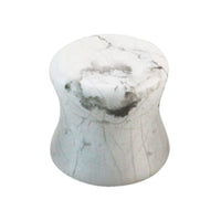 White Howlite Stone Double Flared Tapered Plug