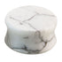 White Howlite Stone Double Flared Tapered Plug